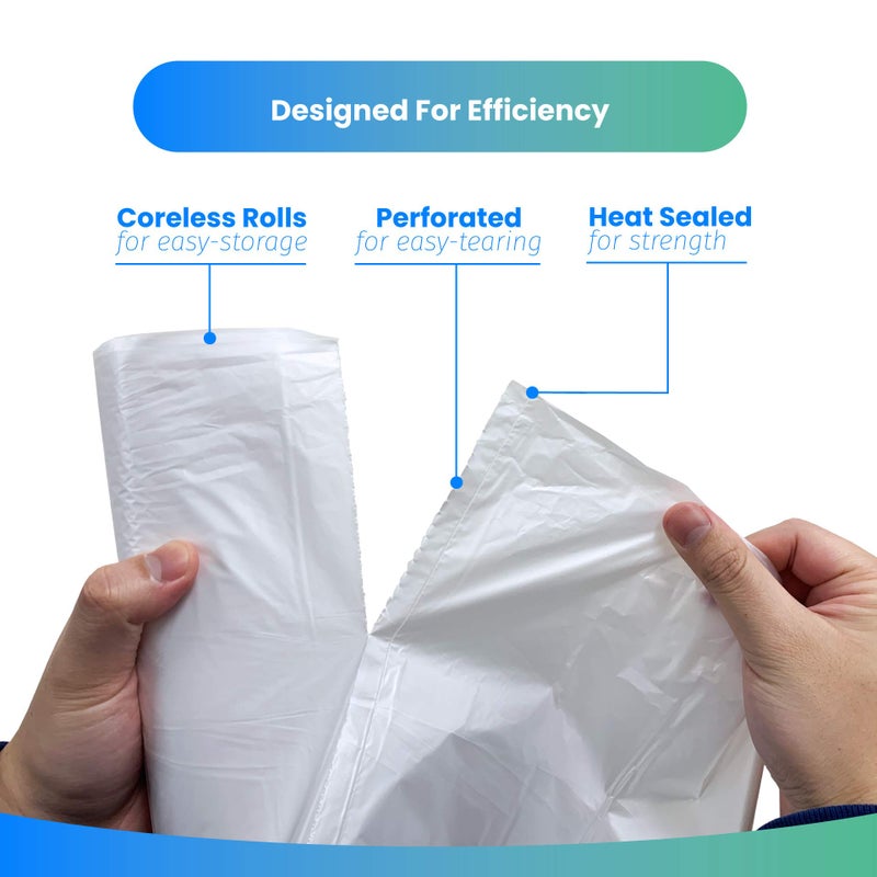 Reli. 2-4 Gallon Trash Bags | 400 Bags | Clear | Bathroom | Strong | Garbage - Image 2